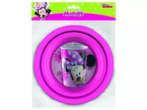 Disney Minnie Mouse Kinder Essensset komplett mit Tasse, Schale und Teller NEU - Bild 1 von 1