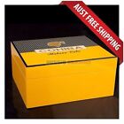 Cohiba Cigar Humidor - Yellow, 40+ Cedar Humidor Cigar Box Humidifier Hygrometer