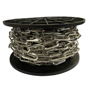 20 metres 3mm NICKEL PLATED DIMPLEX CHAIN hanging baskets lights pictures mirror - Picture 1 of 1