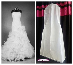 XXL weiß atmungsaktiv Brautkleid Abschlussball Kleidersack - 72" x 36" x 12" Zwickel - Bild 1 von 6