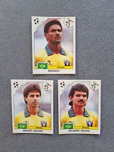 PANINI FIFA World Cup ITALIA'90 original stickers - #195, #196, #199