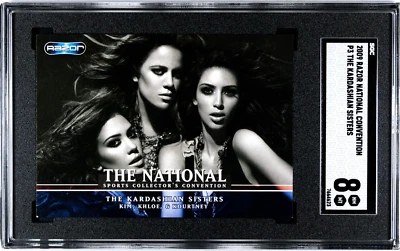 2009 Razor #P3 The Kardashian Sisters National Convention Promo Card SGC 8 NM-MT - Image 1 of 2