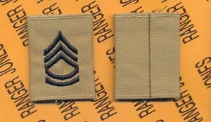 US Army Enlisted SERGEANT FIRST CLASS SFC E-7 Desert DCU slip on rank patch - Picture 1 of 1