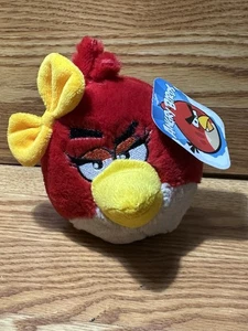 Angry Birds rotes Mädchen mit gelber Schleife 5 Zoll Plüsch Commonwealth 2011 - Bild 1 von 3