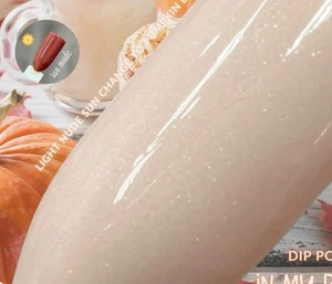 Polvo de inmersión en uñas Sparkle & Co In My Pumpkin Spice Era cambio solar - Imagen 1 de 3