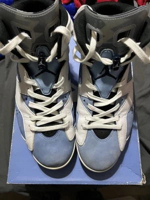Air Jordan 6 Retro UNC Azul/Blanco Negro CT8529 Talla 13 Usado Con Caja Foto 1 de 4