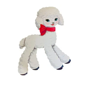 Vintage Ostern Lamm gestanzt Dekor 18" Schleife - Bild 1 von 5