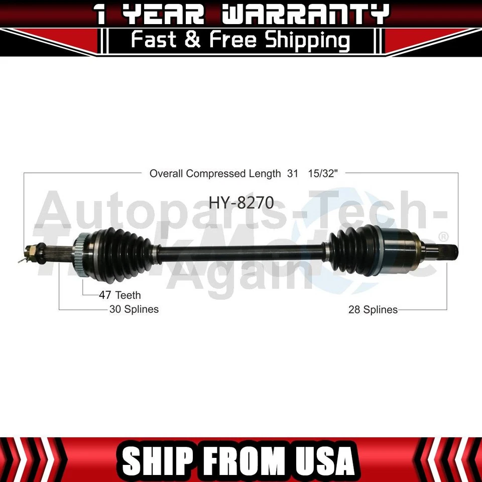 Eje trasero izquierdo TrakMotive 1 CV para Hyundai Genesis 2010-2012 cupé Foto 1 de 1