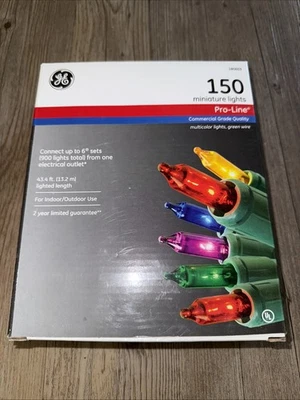 GE Pro Christmas Lights Commercial Grade NEW 150 Bulb Multicolor String Light - Image 1 of 2