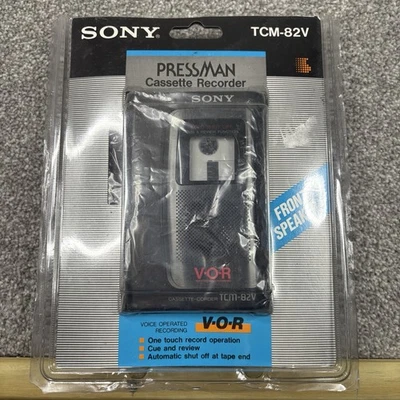 Sony Cassette Recorder Handheld Player Pressman Dictation Machine TCM-82V NOB - Image 1 of 4