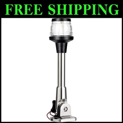 Luz LED de popa de barco de acero inoxidable pulido de 3-NM - Ideal para cualquier artesanía marina Foto 1 de 4