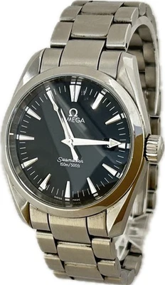 Omega Seamaster Aqua Terra 2518.50 Black 35mm Quartz Mens Watch Excellent A4776 - Image 1 of 4