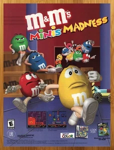 2000 M&M's Minis Madness Gameboy Color GBC Vintage Print Ad/Poster Promo Art 00s - Picture 1 of 4