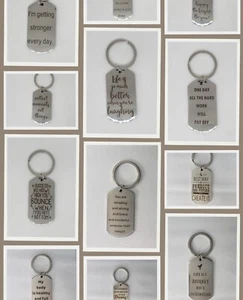 Llavero motivacional de metal con citas inspiradoras, llavero regalo para mujeres hombres - Imagen 1 de 25