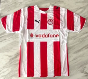 Puma FC Olympiacos Home Vintage T Shirt Football White Jersey Vodafone Soccer XS - Picture 1 of 12