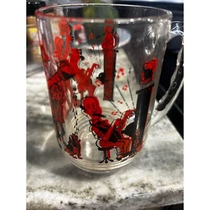 1960s Pint Glass Comedy piano playing drunks in a bar drinking glass pint glass - Picture 1 of 3