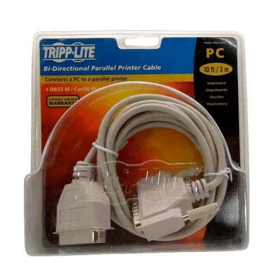 Tripp Lite 10ft Parallel Printer Cable DB25 M to Cen36 M IEEE 1284 Bi-Directiona - Image 1 of 2