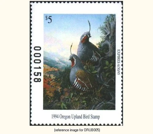 D2K Oregon Upland Bird 1994-5 $5 - Image 1 of 1