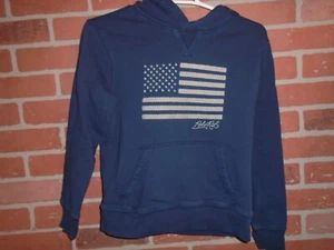 POLO RALPH LAUREN USA FLAG HOODIE SWEATSHIRT YOUTH MEDIUM 10/12 - Picture 1 of 3