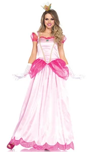 Super Mario Classic Pink Princess Adult Costume - Picture 1 of 1