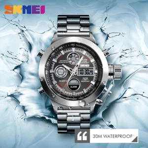 SKMEI Men Watch Sport Business Date Analog Digital Watch 3Bar Waterproof 1515 1x - Picture 1 of 15
