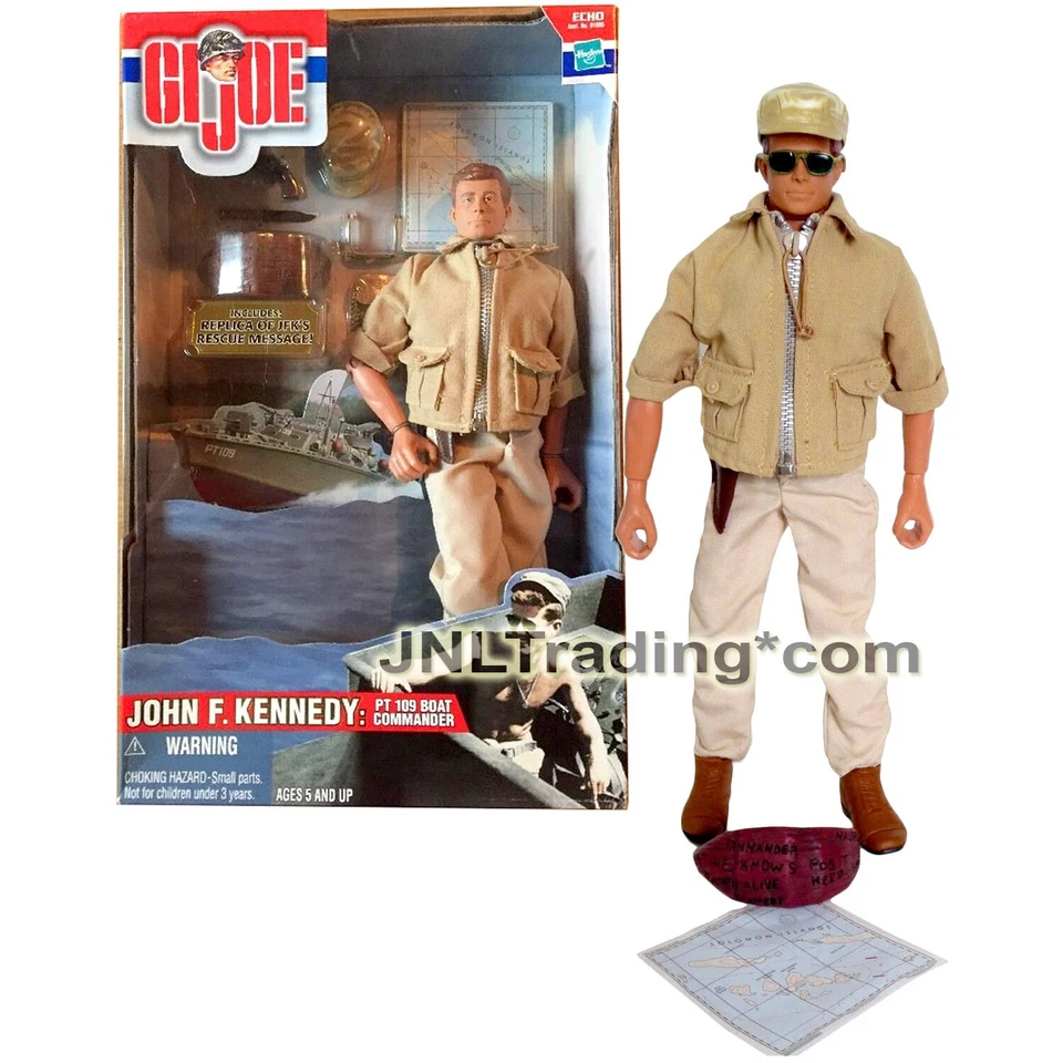 Year 2000 GI JOE ECHO 12 Inch Figure - JOHN F. KENNEDY : PT 109 Boat Commander - Image 1 of 1