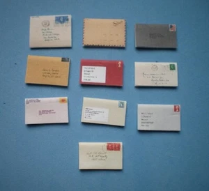 Dolls House miniatures accessories - Letters x 10 - Picture 1 of 1