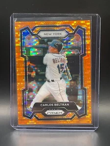 2024 Panini Prizm Orange Pulsar #16 Carlos Beltran #270/399 - New York Mets - Foto 1 di 2