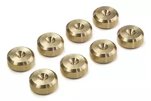 Speaker Spike Pads 16 mm dia Brass Speaker Stands and HiFi Chamfered Set of 8 - Picture 1 of 2