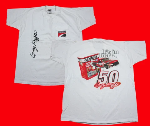 Vintage 90s Greg Biffle Pocket T Shirt (XL) #50 Ford Truck Series Racing Nascar Cover