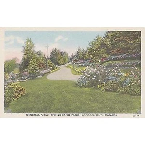 Allgemeine Ansicht von Springbank Park - London, Ontario, Kanada Postkarte - Bild 1 von 2
