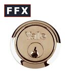 Yale 1109 Replacement Rim Cylinder Door Lock With 2 Keys Chrome Brass Satin 