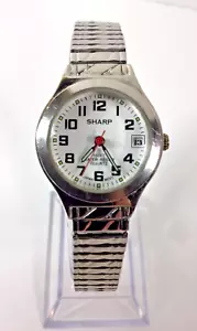 Women's Sharp Quartz Dial Watch Silver Tone Band SHP 110 358 PC22 New Battery - Picture 1 of 9