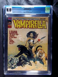 Vampirella #31 CGC 8.0  1ST LUANA  FRANK FRAZETTA COVER 1974 - Picture 1 of 3