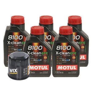 5L Motul 8100 X-CLEAN EFE 5W30 Wix Filter Motor Oil Change Kit API SN - Picture 1 of 1