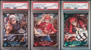 PSA 10 ONE PIECE Card Championship Promo Luffy Law Kid Juego Completo Japonés - Imagen 1 de 7