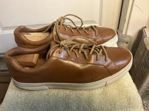 Scarpe sneakers Clarks uomo Tor suola comfort extra leggere lacci pelle marrone taglia 13 - Foto 1 di 7
