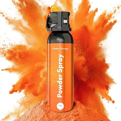 Orange Smoke Bomb Powder Cannon - Biodegradable Gender Reveal Fire Extinguisher - Image 1 of 4