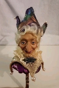 Mark Roberts Stil JESTER Karneval Zauberstab Puppe Auswahl lila gold 15 Zoll schick - Bild 1 von 11
