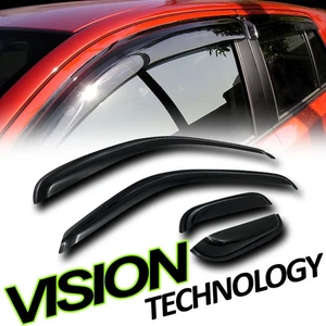 For 95-04 Toyota Tacoma Extended Rain/Wind Guard Shade Deflector Window Visor 4P - Picture 1 of 2