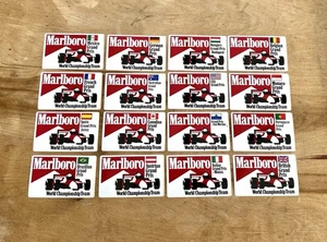 Marlboro Weltmeisterschaft Aufkleber 1980er x 16 ~ alle in schönem Zustand - Bild 1 von 7