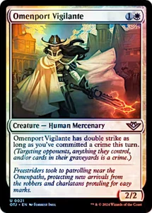 Omenport Vigilante 0021 Foil Outlaws of Thunder Junction MTG Uncommon - Picture 1 of 1