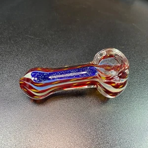 Small Hand-Blown Glass Pipe - Picture 1 of 7