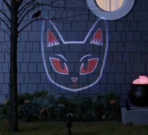 Hyde And Eek Blinking Black Cat Motion Projector Projection Wall Light Decor - Picture 1 of 4