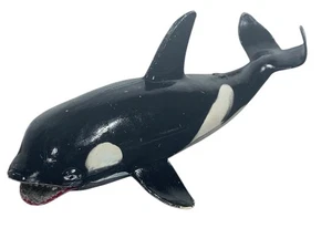 Vintage Orca Killer Whale Squeak Toy 8" Inch Rubber Squeaky Works Bath Toy - Picture 1 of 9