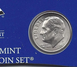 2007- P&D SATIN FINISH DIMES - Picture 1 of 1