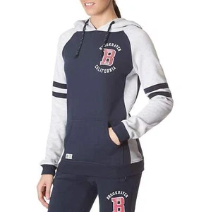 Brook haven Womens Navy Blue Grey Lorri Hoodie Hoody Hooded Sweatshirt - Picture 1 of 3