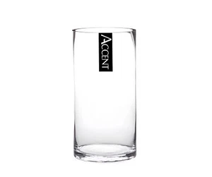 BULK 12 GLASS CYLINDER VASE 10X15CM - Picture 1 of 1