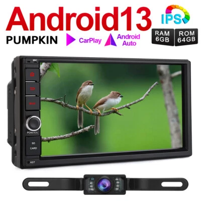 Pumpkin 7" Android 13 Autoradio 2 DIN GPS Navi DAB+ Carplay WiFi 4GB 64GB+Kamera - Bild 1 von 4