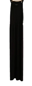 Eileen Fisher schwarz ärmelloses Maxikleid Größe M Empire Taille lang Racerback - Bild 1 von 8